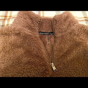 Calvin Klein Zip Pullover Fleece Sweater